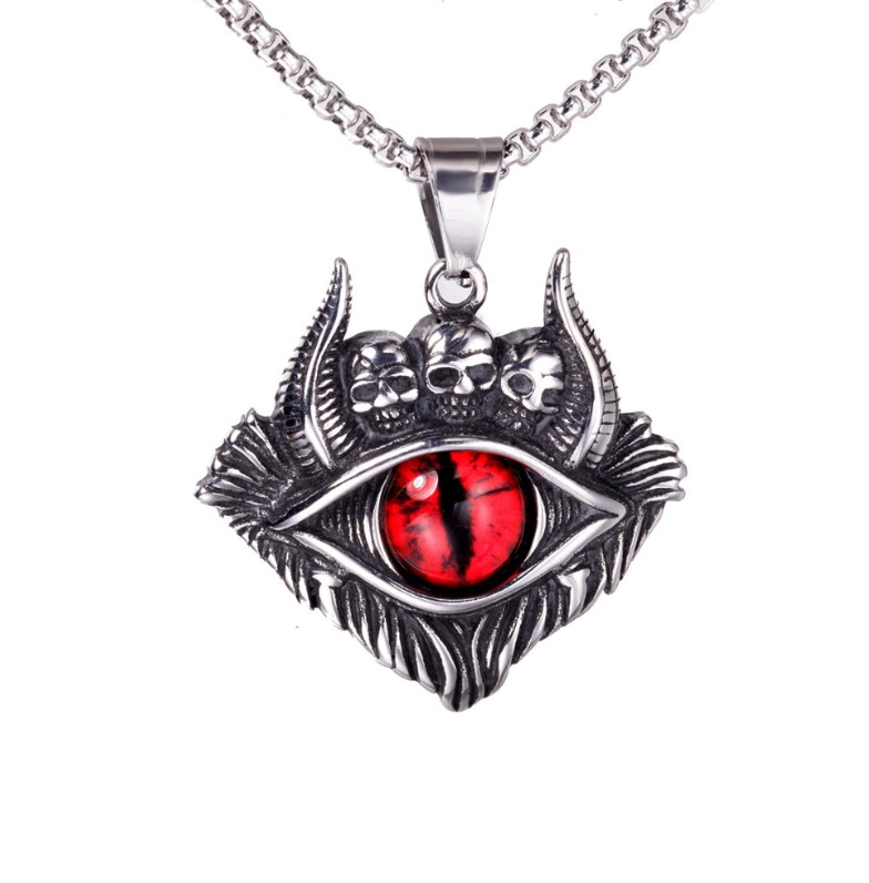 Red Evil Eye Pendant Necklace For Man 